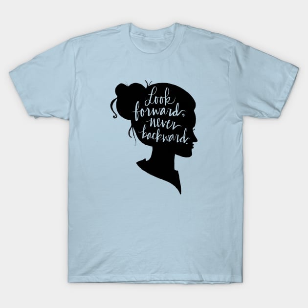 Look Forward, Never Backward: Artsy Girl Silhouette T-Shirt by Tessa McSorley